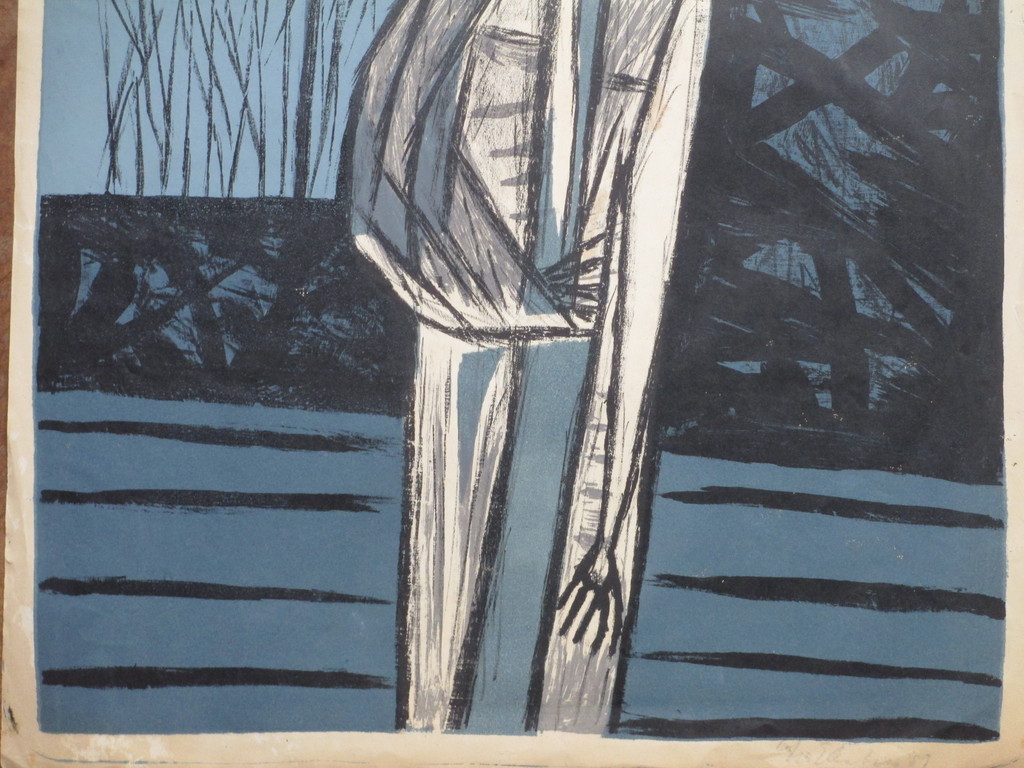 Wally Elenbaas, Staand figuur, Kleurenlitho kopen? Bied vanaf 25!