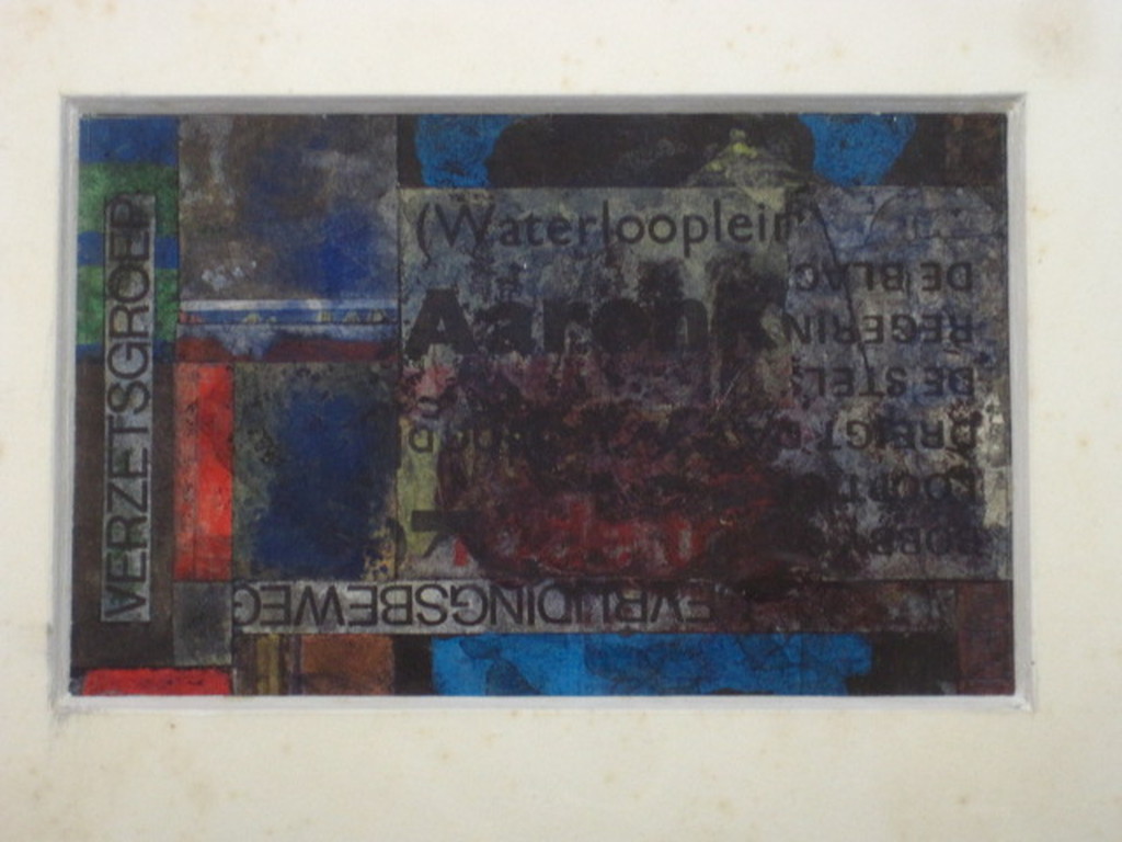 Originele Collage/Aquarel "Februaristaking" van Di Reurhoff Behrens 1902-1998  kopen? Bied vanaf 1!