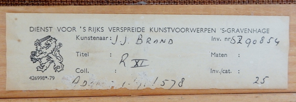 Jan Brand (1925-1986) - Olieverf op paneel uit 1971 kopen? Bied vanaf 1!