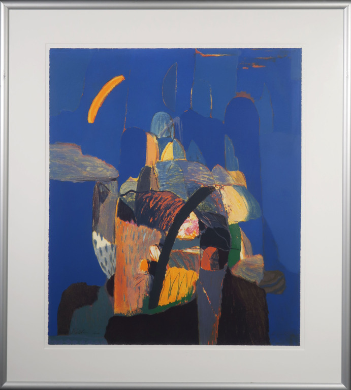 Ahmad Baldin: Zeefdruk, Nacht - Ingelijst (Groot) verkocht voor € 50!