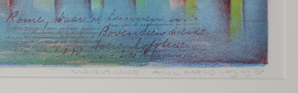 Marianne Aulman: Litho, Atlantis XIII - Ingelijst (Groot) kopen? Bied vanaf 1!