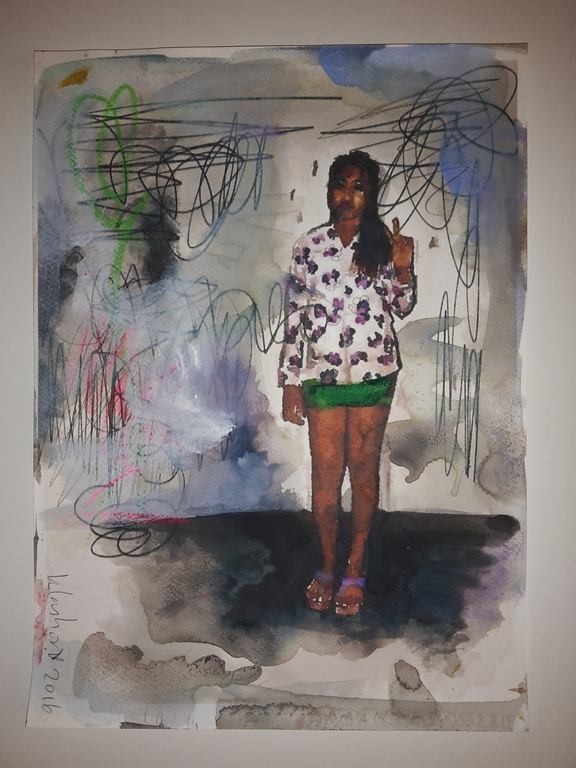 Peter Klashorst - gemengde techniek op aquarel papier - Asian teen kopen? Bied vanaf 60!