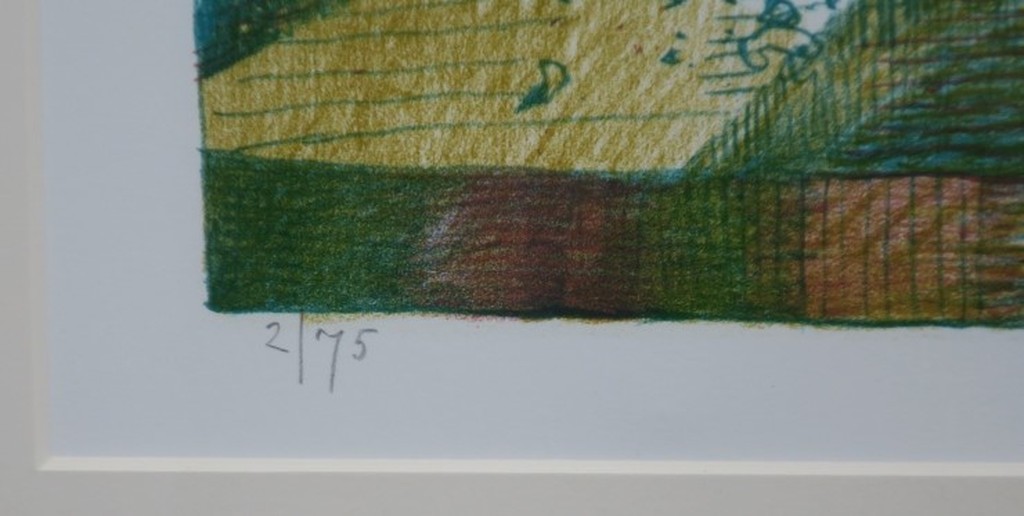 Nicolaas Wijnberg: Litho, Ontbijt aan een meer - Ingelijst kopen? Bied vanaf 80!