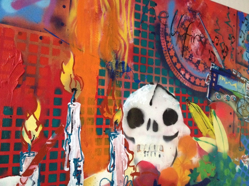 Espen Greger Hagen, acryl op linnen, Hellfire kopen? Bied vanaf 750!