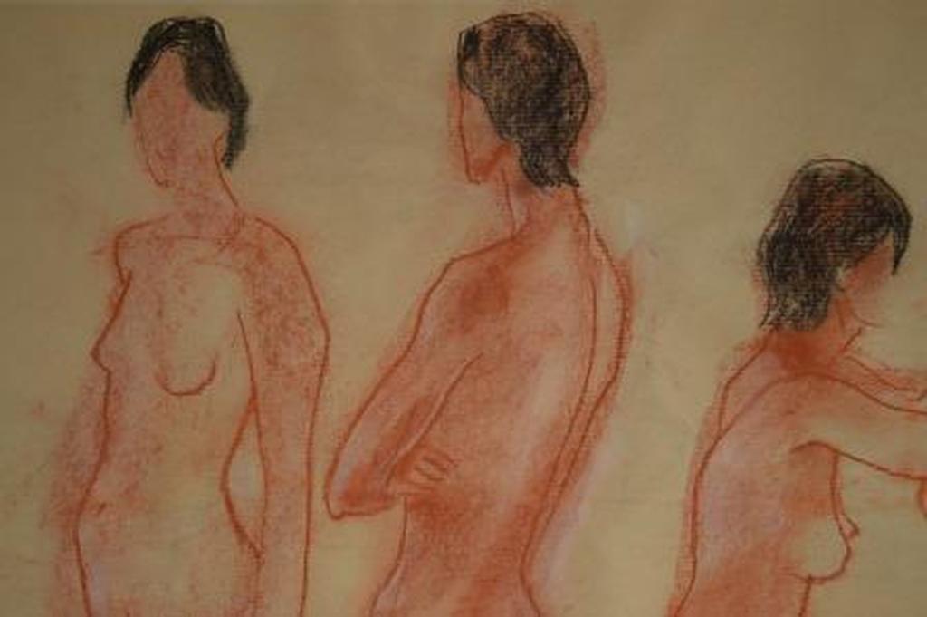 Harry Maas, 3 naakten - pastel, 1975  70 x 80  kopen? Bied vanaf 120!