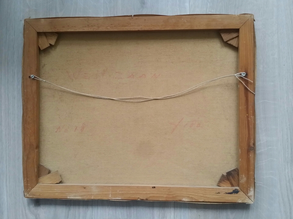 Jan Kelderman. Olieverf op doek. Molen en zeilschip bij Westzaan. kopen? Bied vanaf 59!