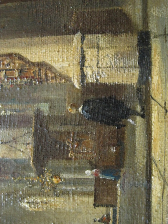 19e eeuws olieverf "interieur van kerk" onduid.gesigneerd  kopen? Bied vanaf 1!