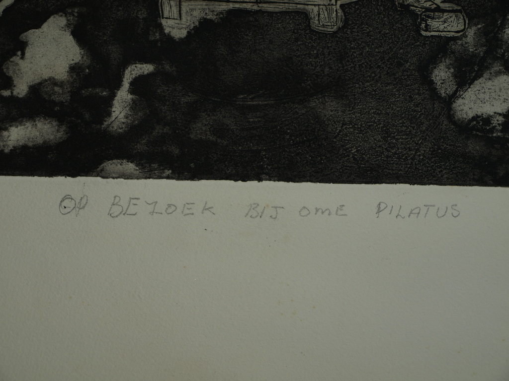 Theodoor Herbert van Putten – Ets – Op bezoek bij ome Pilatus – 1966 kopen? Bied vanaf 1!