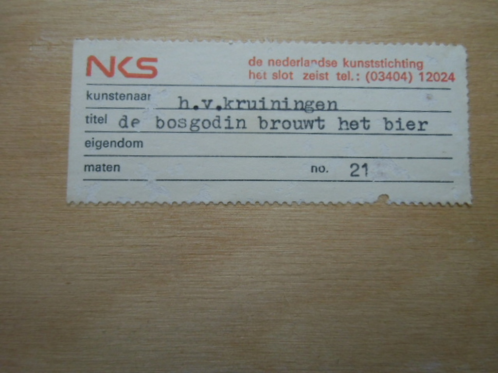 DE BOSGODIN BROUWT HET BIER // ETS EN RELIEFDRUK VAN HARRY VAN KRUININGEN kopen? Bied vanaf 1!
