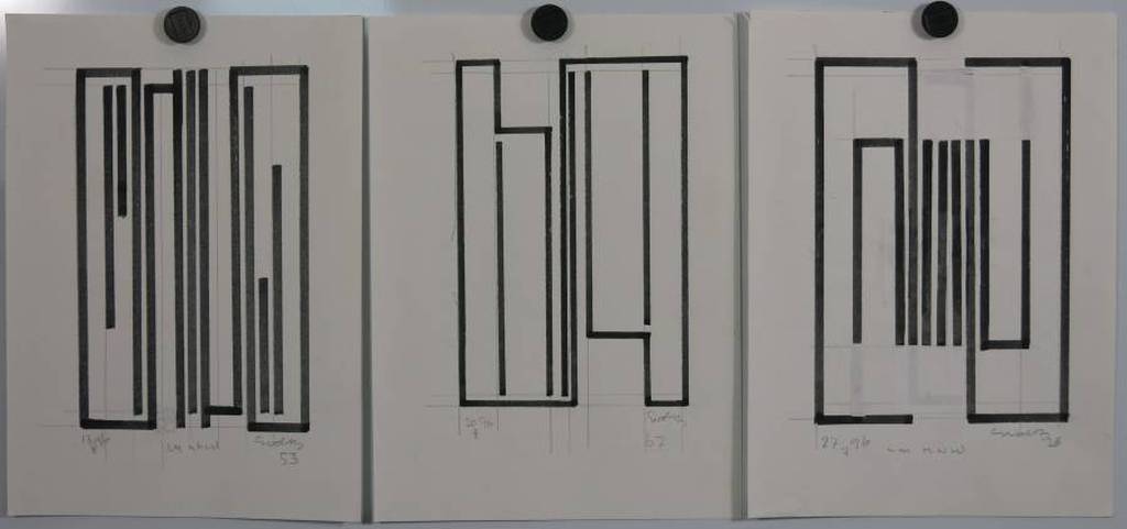 Siep van den Berg: 3 Tekeningen, Z.T. verkocht voor € 84!