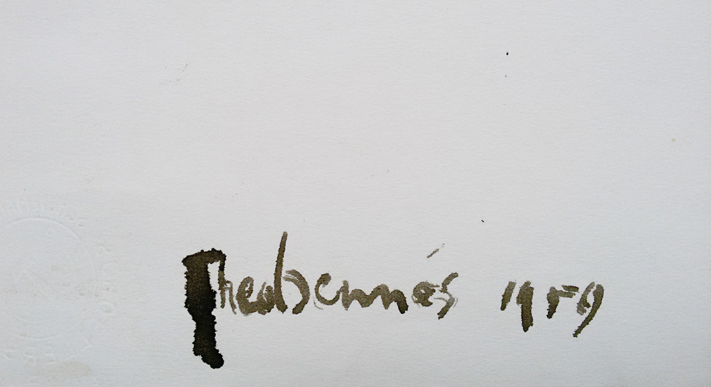 Theo Bennes - Abstracte voorstelling (1959), aquarel / gewassen inkt kopen? Bied vanaf 60!