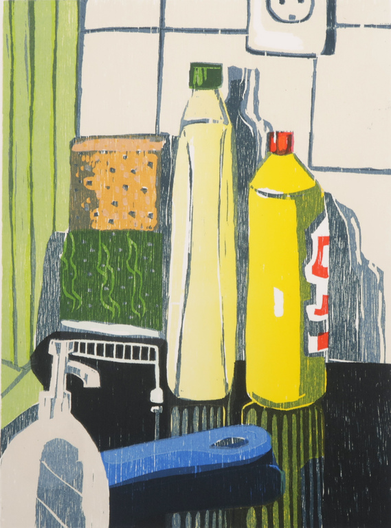 Vincent van Ojen: Houtsnede + Ed Leeflang: Gedicht, Van onbekend merk verkocht voor € 50!