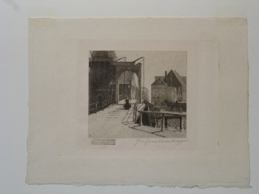 J.M.Graadt van Roggen - ets - Hoge brug, Haarlem kopen? Bied vanaf 40!
