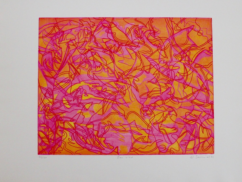 Hector Saunier: kleurenlitho, titel "eau vive" verkocht voor € 50!