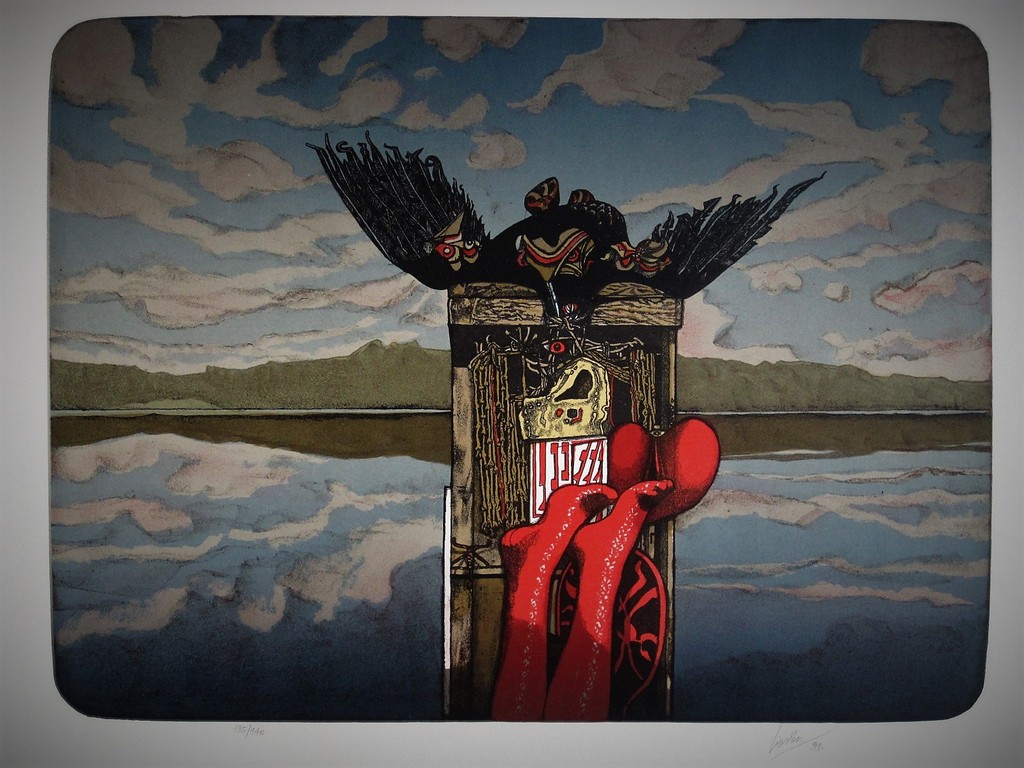 Fraai gesign. Litho van Tsjechisch surrealist Josef Liesler 1912-2005 kopen? Bied vanaf 1!