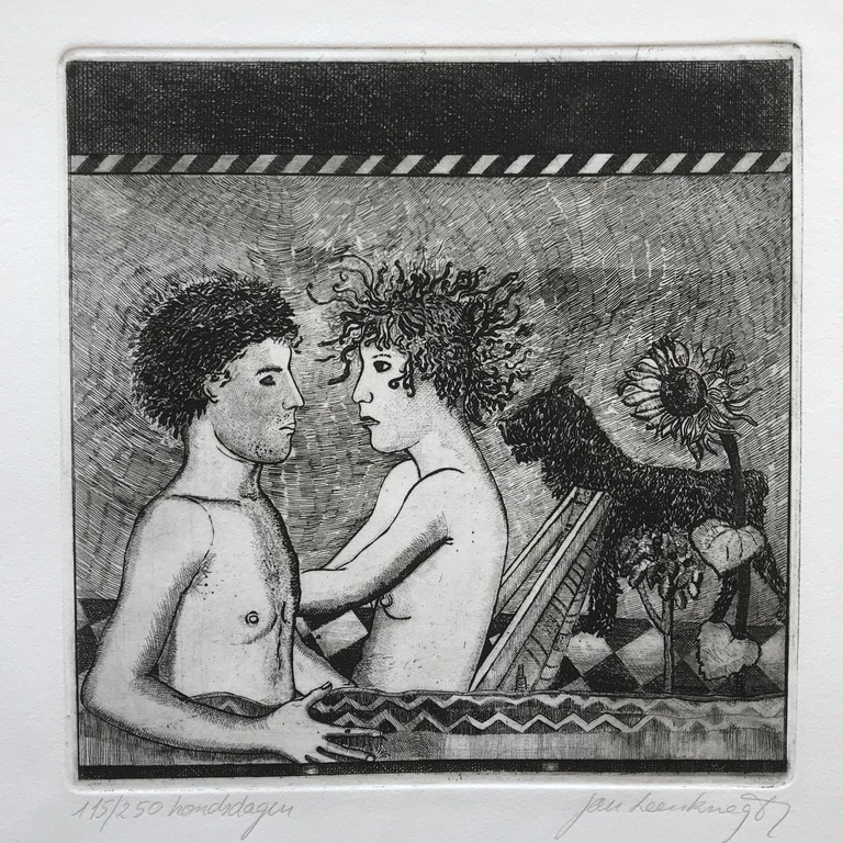 Onbekend kunstenaar - Ets - 'Hondsdagen' kopen? Bied vanaf 1!