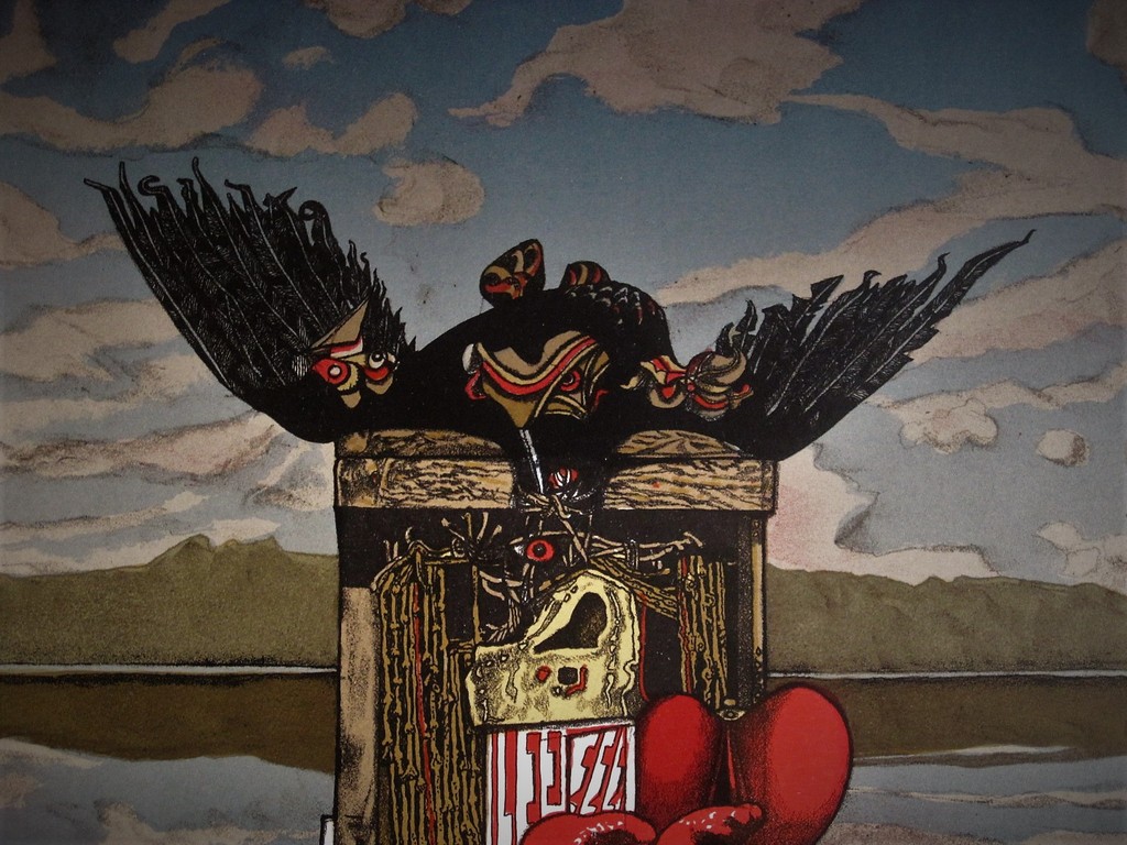 Fraai gesign. Litho van Tsjechisch surrealist Josef Liesler 1912-2005  kopen? Bied vanaf 1!