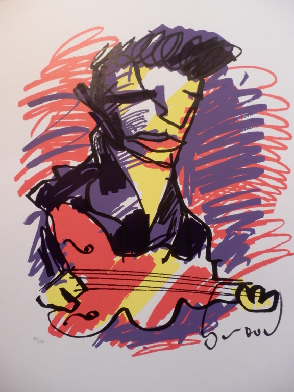 HERMAN BROOD, Gelimiteerde en HANDGESIGNEERDE Zeefdruk  ELVIS kopen? Bied vanaf 190!