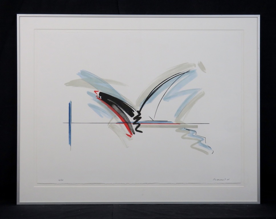 Peter van Drumpt: Litho, Zonder titel - Ingelijst  verkocht voor € 45!