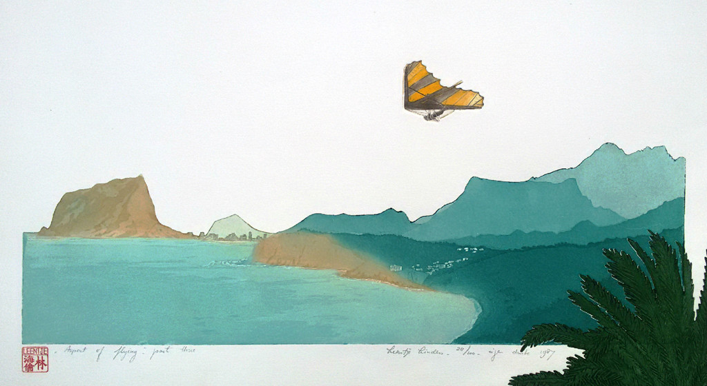 Leentje Linders - Aspect of flying III, aquatint ets met reliëfdruk verkocht voor € 70!