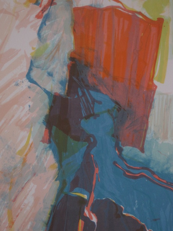 Grote 1987 abstract figuratieve gesigneerde Litho "I" Richard Smeets (1955)  kopen? Bied vanaf 1!