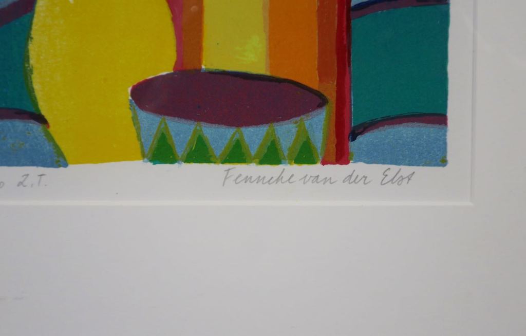 Fenneke van der Elst: Litho, Zonder titel - Ingelijst kopen? Bied vanaf 1!