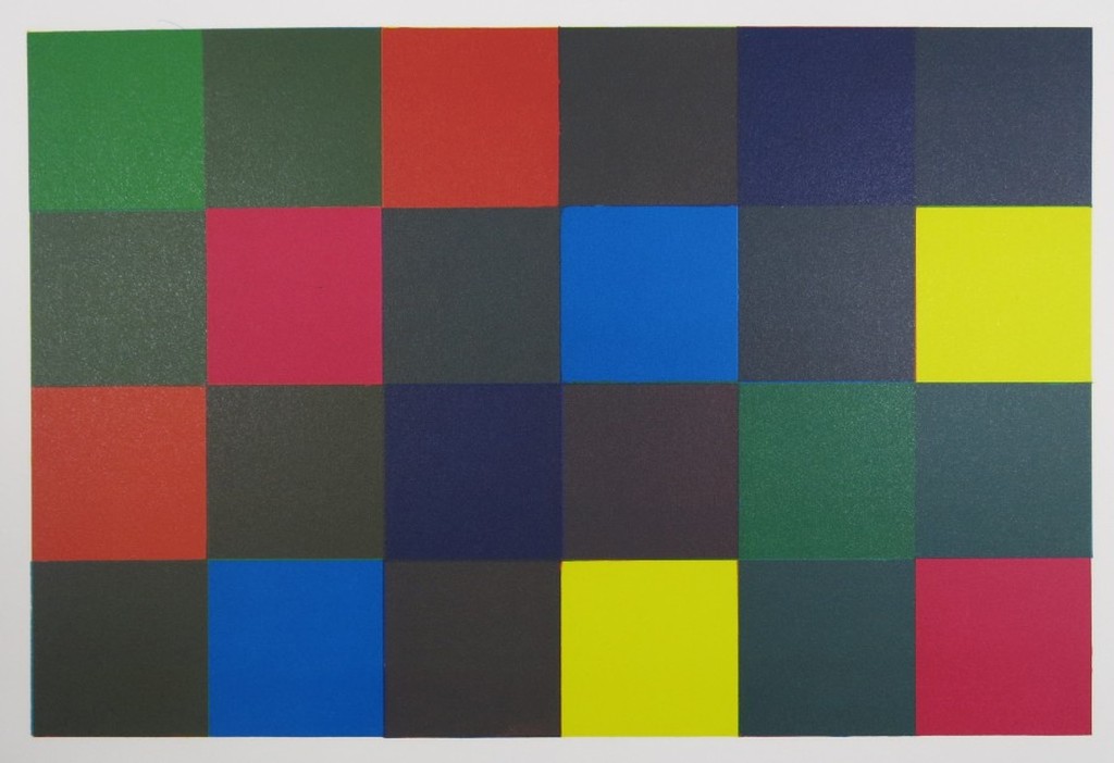 Michiel Duvekot: Linosnede, Geometrische compositie, Serie 12A nr. 1 kopen? Bied vanaf 1!