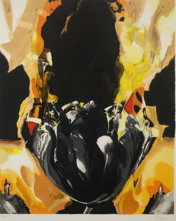 Anita Duijf: Zeefdruk, Zwarte tulp - Ingelijst (Groot) kopen? Bied vanaf 50!