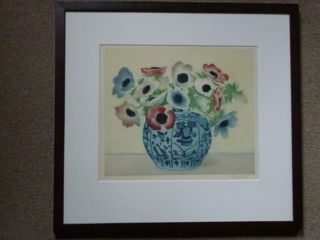 Frans Everbag  -Kleurenets - Anemonen in gedecoreerde gemberpot kopen? Bied vanaf 125!