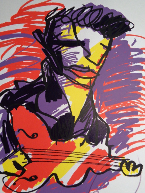 HERMAN BROOD, Gelimiteerde en HANDGESIGNEERDE Zeefdruk ELVIS kopen? Bied vanaf 139!