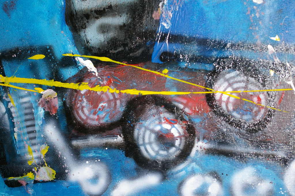 Herman Brood- Raceauto- acryl op doek verkocht voor € 950!