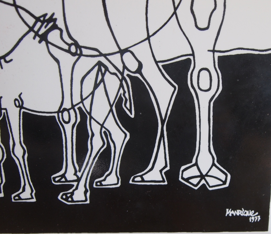 Cesar Manrique (1919-1992)- Tegel bedrukt met de afbeelding van twee kamelen kopen? Bied vanaf 1!