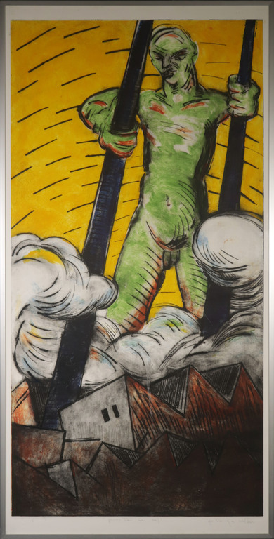 Fernando Lange Walton: Ets, Puerta te sol - Ingelijst (Zeer groot) verkocht voor € 40!