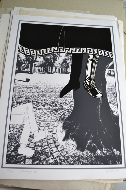 Ger Siks 'Boertange 1945'  1973 (Prent 190) verkocht voor € 75!