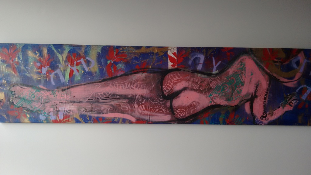 Espen Greger Hagen schilderij, Lady: 195 X 45 cm zeer groot formaat kopen? Bied vanaf 300!