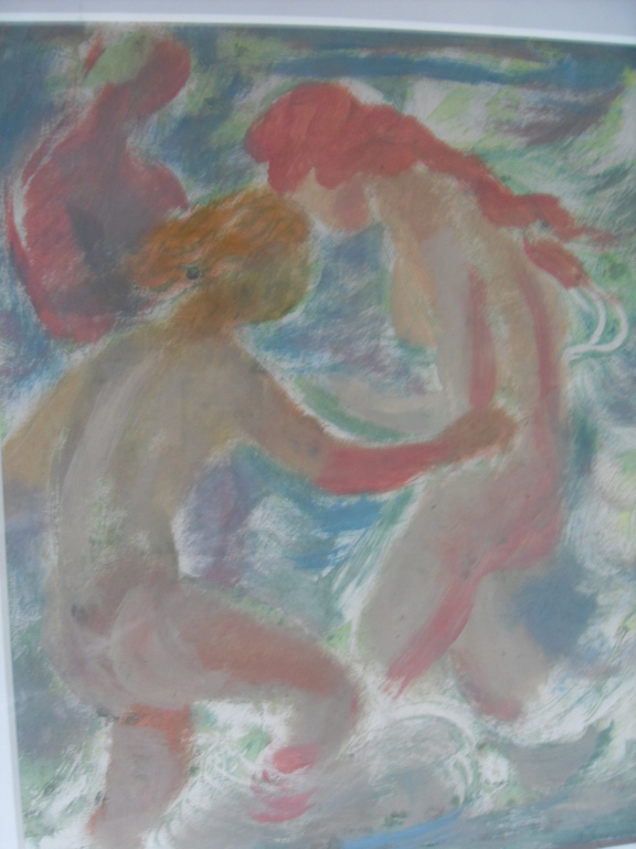 Isaac Naarden, spelende kinderen in zee 1935, aquarel papier 30 x 40cm gesign verkocht voor € 125!