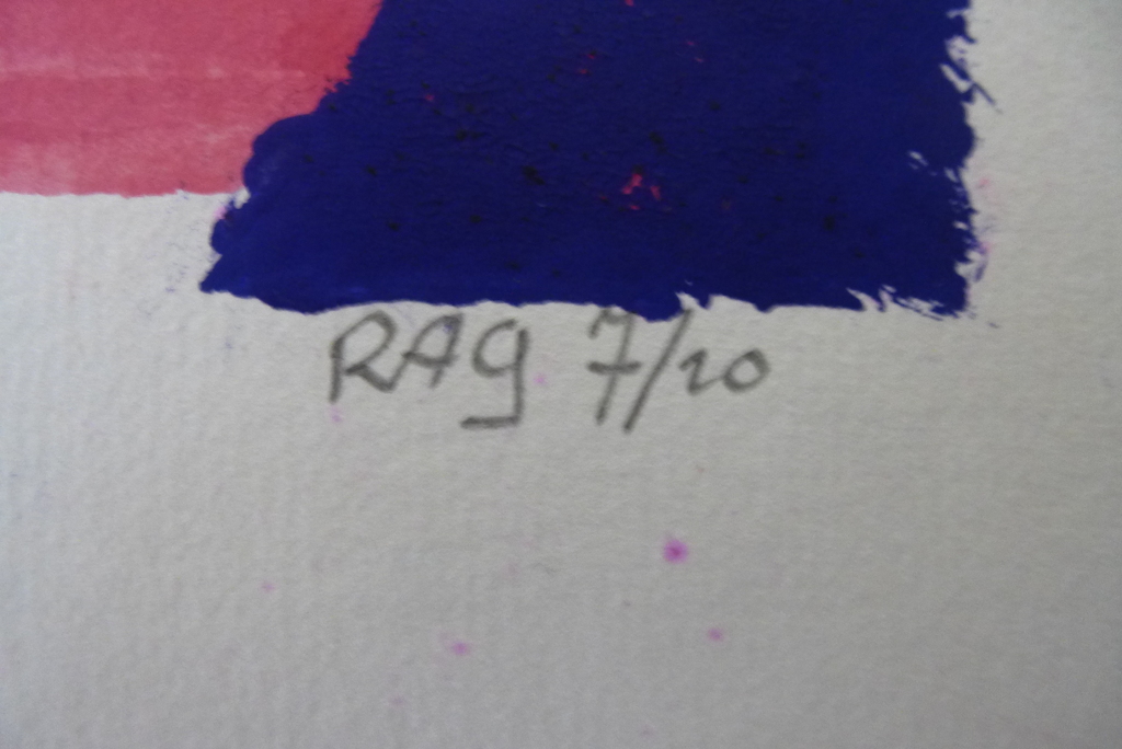 Grafiek, handgesigneerd: RAG, oplage: 7/20 kopen? Bied vanaf 1!
