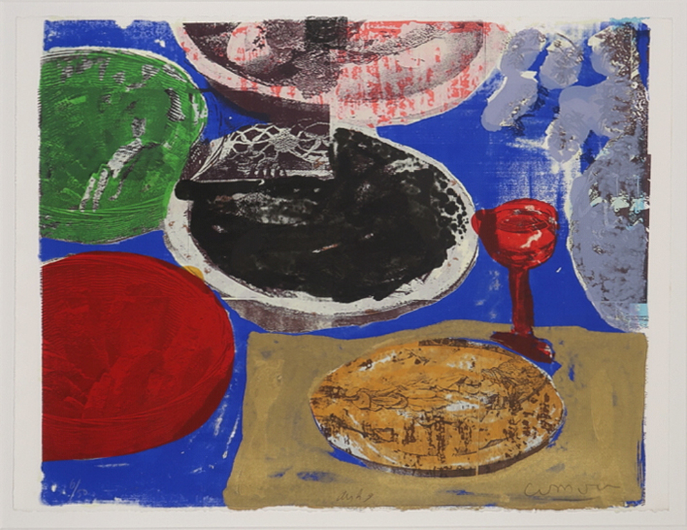 Cees Dolk: Zeefdruk, Dish 9 - Ingelijst kopen? Bied vanaf 35!