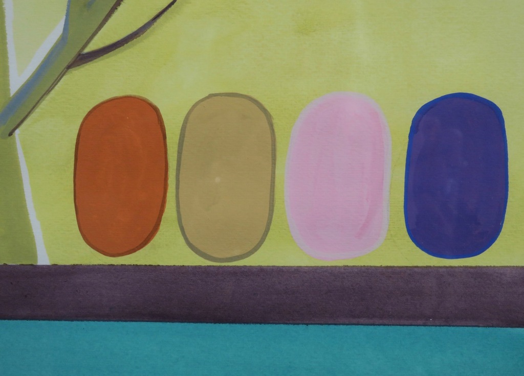 Elizabeth de Vaal: Gouache, Zonder titel - Ingelijst kopen? Bied vanaf 35!