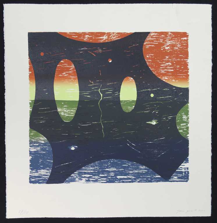 Joris Geurts: Houtsnede, Z.T. (blauw-zwart) kopen? Bied vanaf 20!