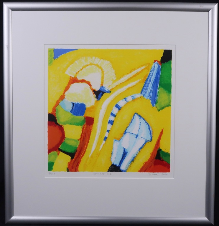 Saskia Bremer: Zeefdruk, New age a.3. - Ingelijst kopen? Bied vanaf 20!