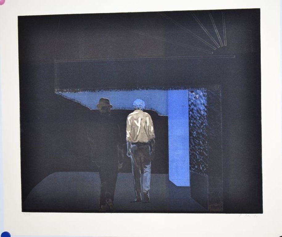 Peter Bes: Grote kleurenets 'Wandelen in de nacht' kopen? Bied vanaf 70!