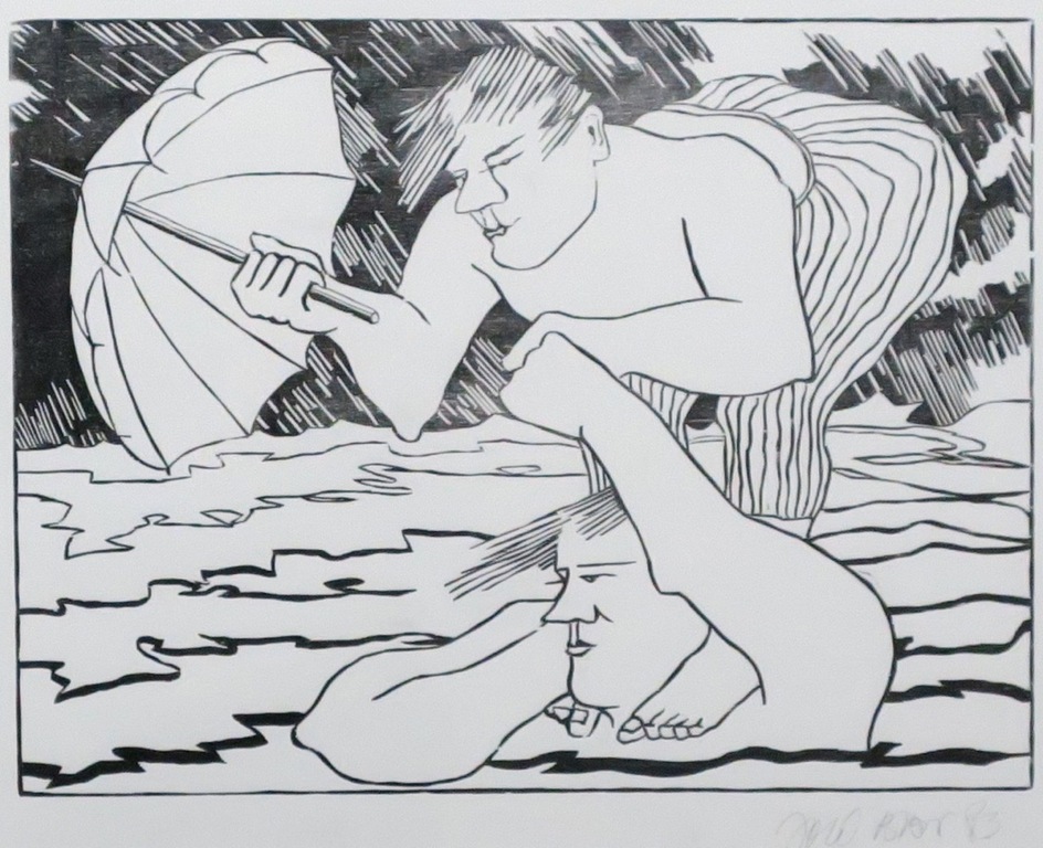 Joce Bloks: Houtsnede, Zonder titel - Ingelijst kopen? Bied vanaf 1!