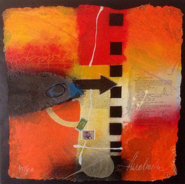 Theo koster, gemengde techniek , onderweg verkocht voor € 75!