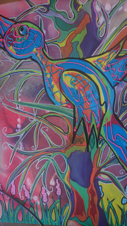 Zippora Meijer  Bird Of Peace acryl op doek 40/50 cm kopen? Bied vanaf 1!