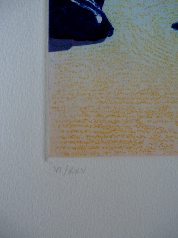 Nono Reinhold - 5 kleuren ets -1983 + gesigneerd gedicht Bert Schierbeek kopen? Bied vanaf 50!