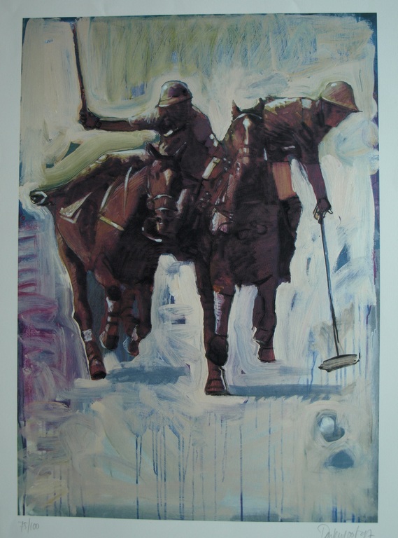 Peter Donkersloot : Litho – Paarden en Polo – gesigneerd - 1997 kopen? Bied vanaf 1!