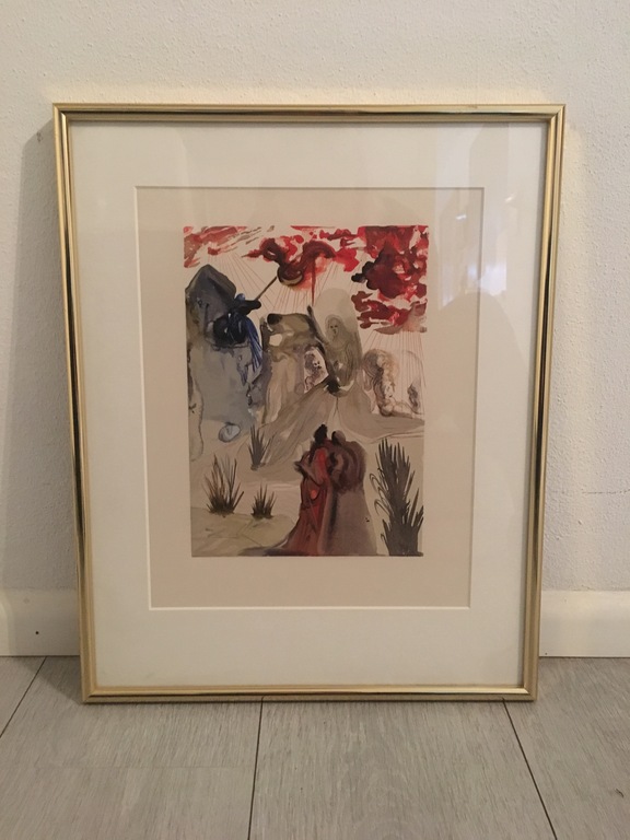 Salvador Dali, Kleurenlitho, Surrealistisch landschap met bruid kopen? Bied vanaf 1!
