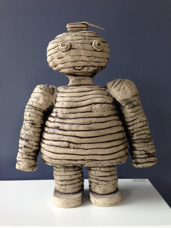 UNIEK WERK van Christiane Kesteloot, roltechniek, 'Boeboel' uit 1993 verkocht voor € 85!