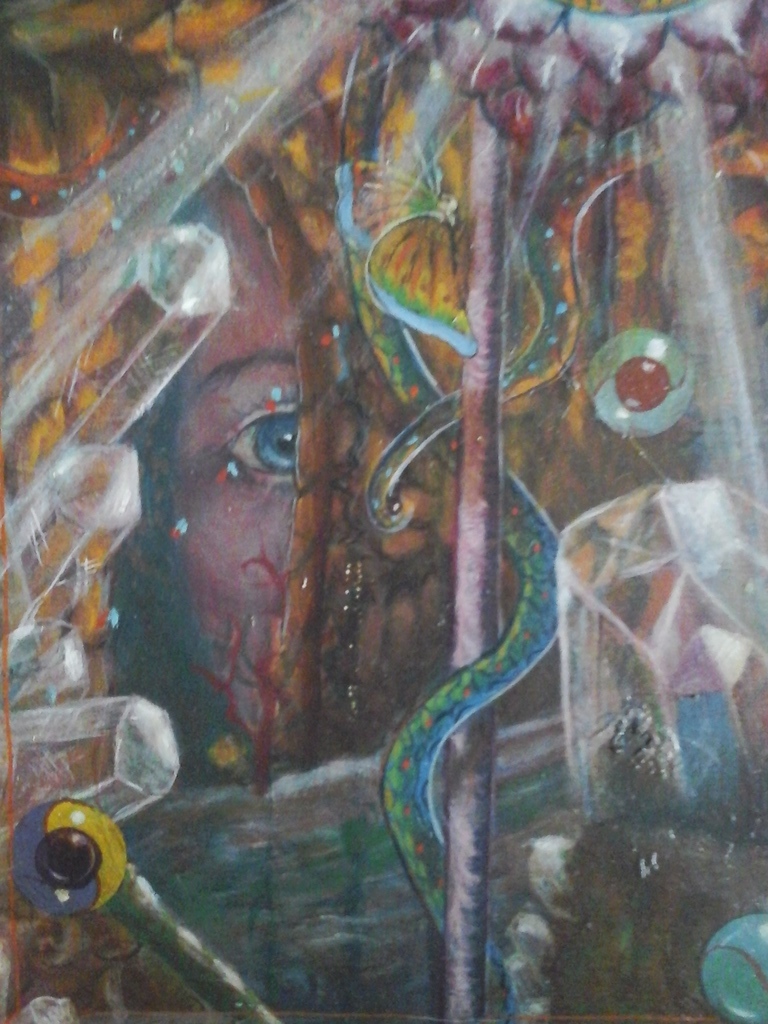 Slagmolen J.G - Aum Samsara (1979) acryl / doek (87x87)  kopen? Bied vanaf 30!